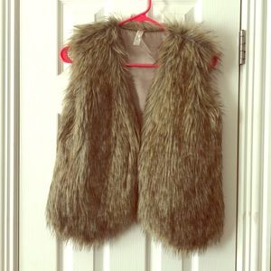 faux fur vest